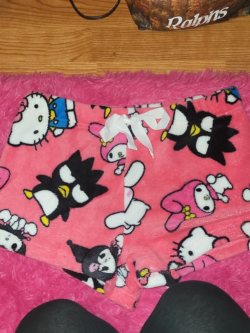 Hello Kitty And Friends Hot Pink Plush Shorts.